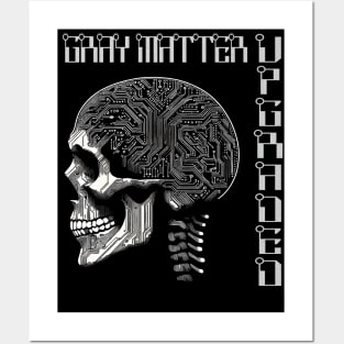 AI Circuit Board Brain Skull Posters and Art